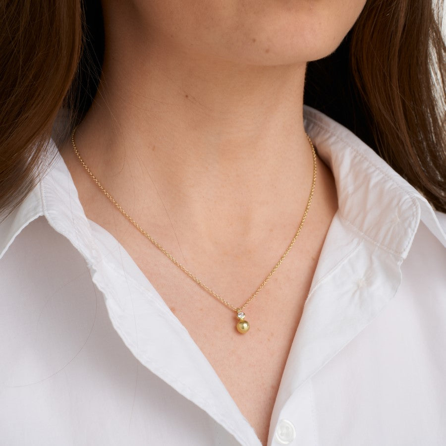 Pure By Nat - Halskæde med zirkon vedhæng