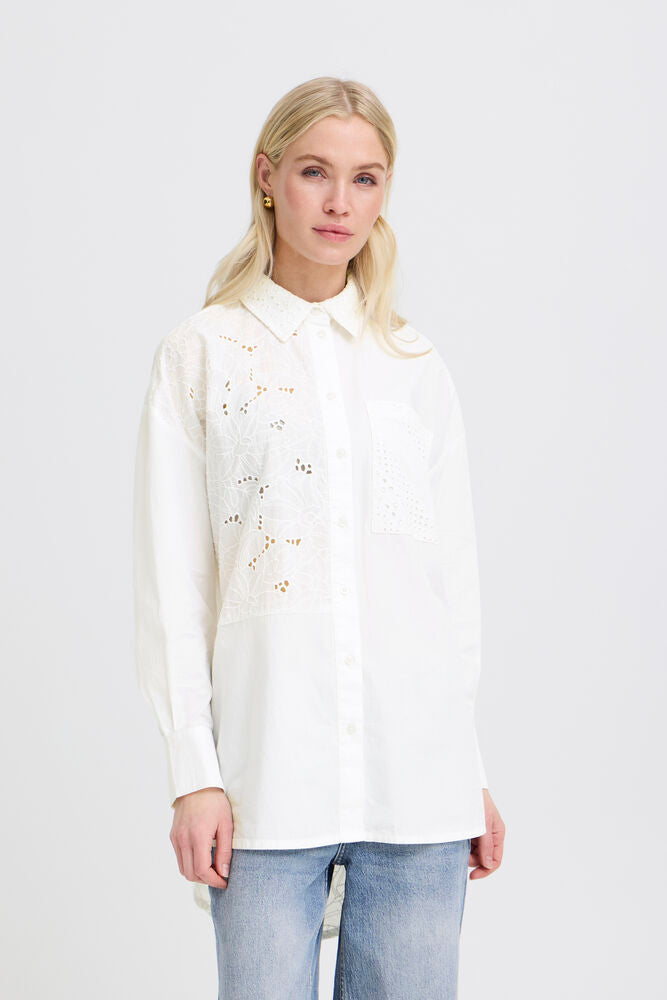 B.Young - BYJESSEL Long Shirt - White
