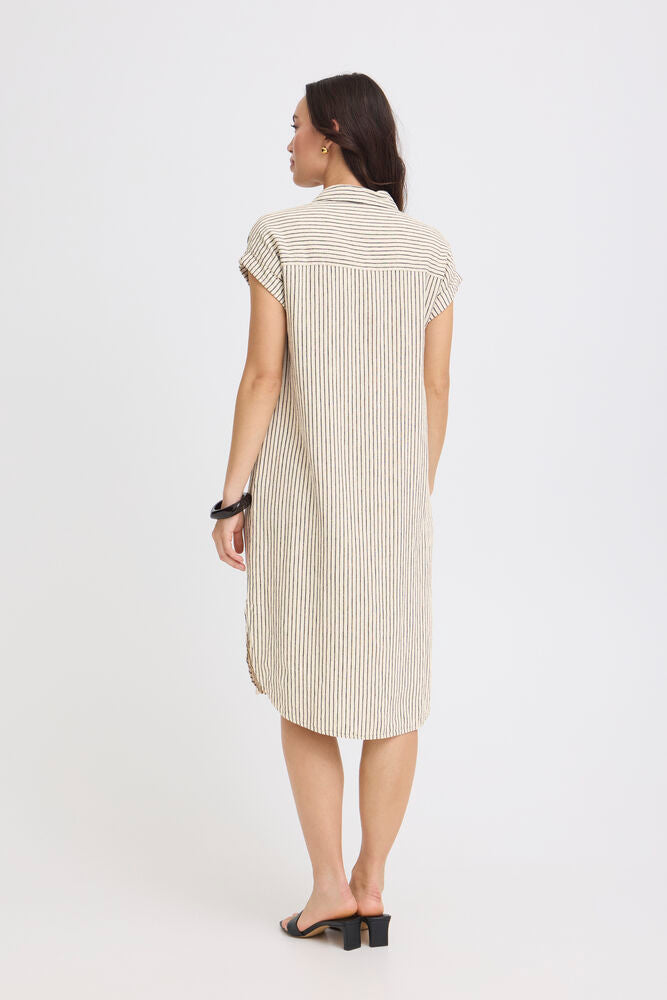 B.Young - BYFALAKKA SS Shirt Dress - Rainy Day Stripe