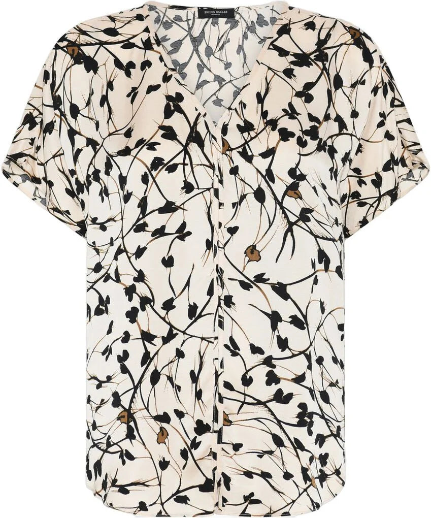 FloretBBPhina - Blouse - White Cream AOP