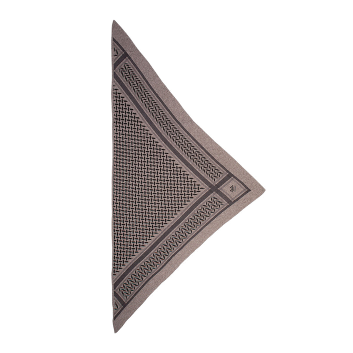 Lala Berlin tørklæde - Triangle Trinity Classic M stradivari dark brown melange
