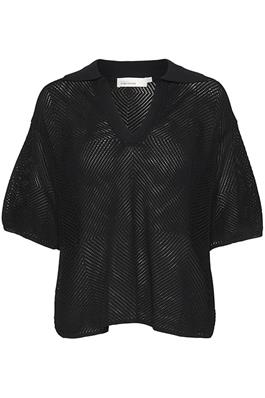 KBUpala Kortærmet striktrøje - Sort