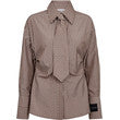 Haute L'amitié - Gemma Tie Stripe Shirt - Dessert