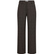Haute L'amitié - Check Fit Plain Pant - Mocca