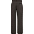 Haute L'amitié - Check Fit Plain Pant - Mocca