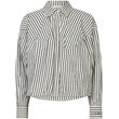 Haute l'amitié - Sophie Mono Stripe Stone Shirt - Off-White/Black Stripe
