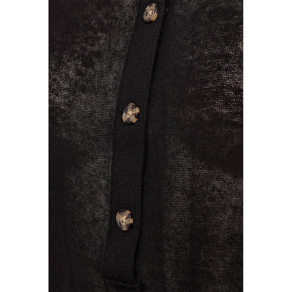 IVY-Ava Placket Knit - Sort
