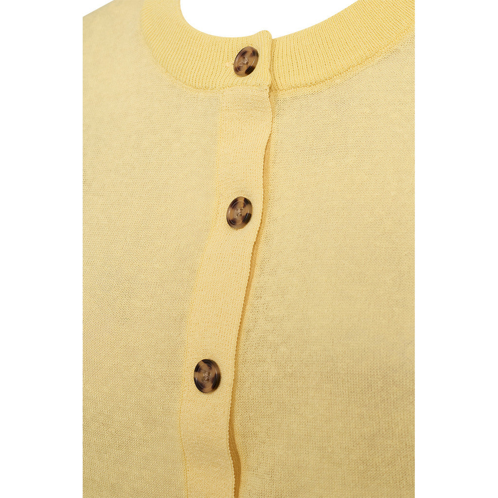 IVY-Ava Placket Knit - Mellow Yellow