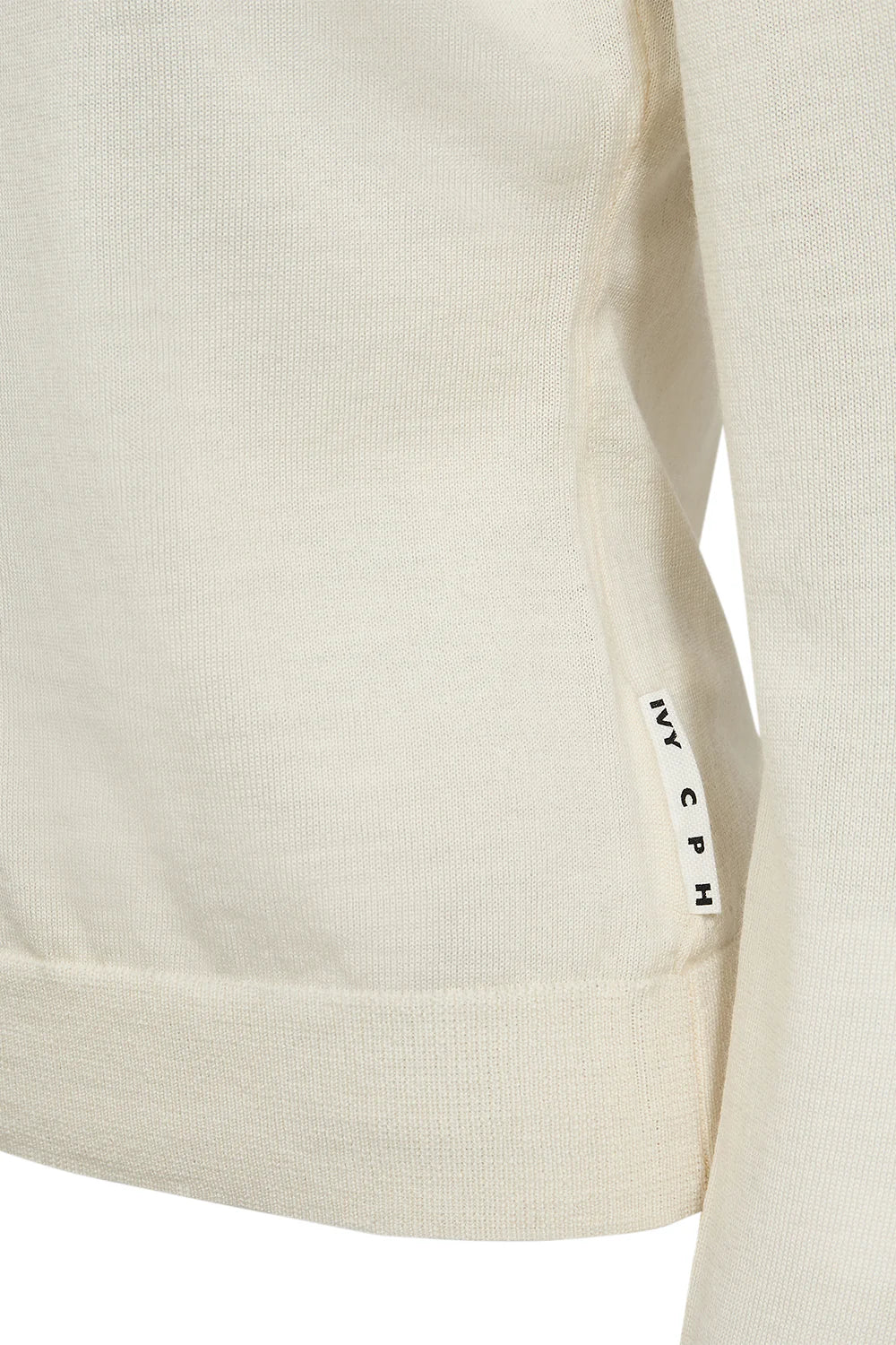 IVY-Essex Langærmet Cardigan med O-hals - Ecru