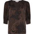 Moondust - Bella Satin V-Neck - Chocolate
