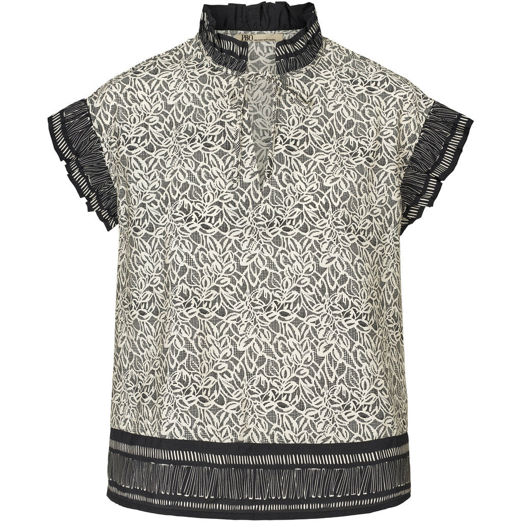 PBONODA - TOP - SORT/HVID