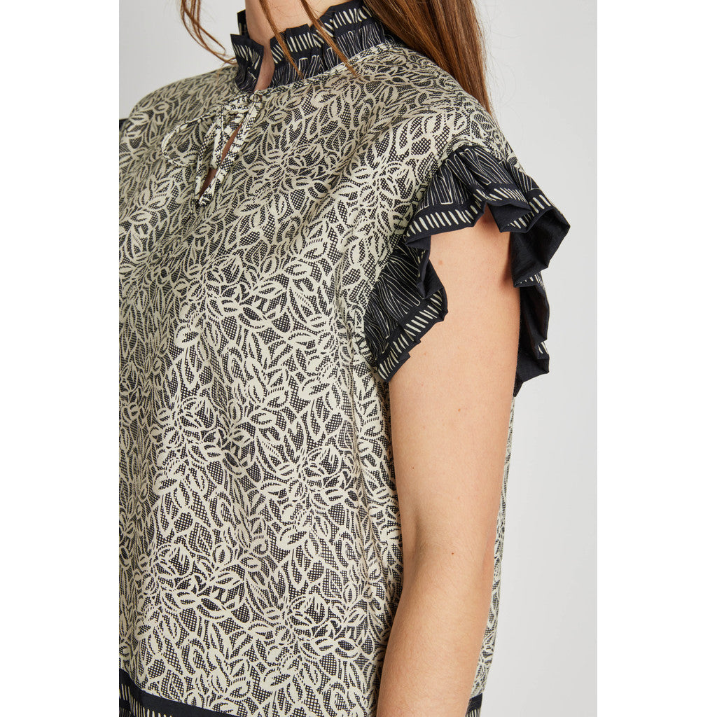 PBONODA - TOP - SORT/HVID