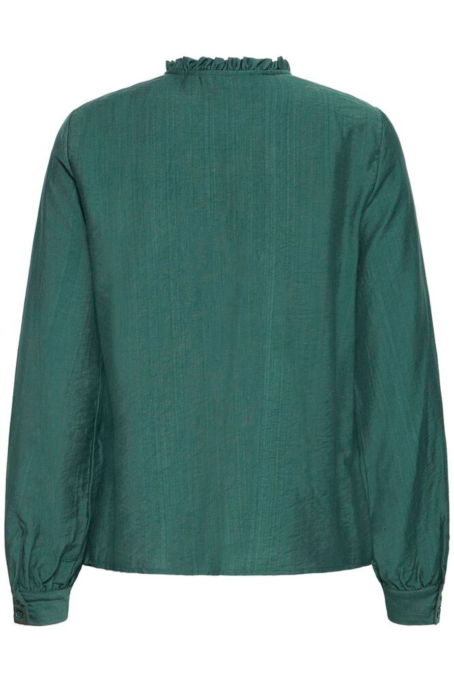 BYXIKAIA FRILL SHIRT - Jungle Green