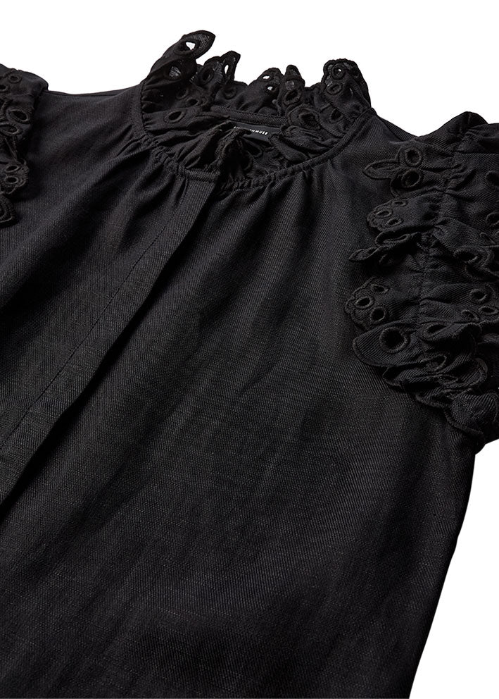 CMNATULI - Skjorte med klæsekanter - Sort