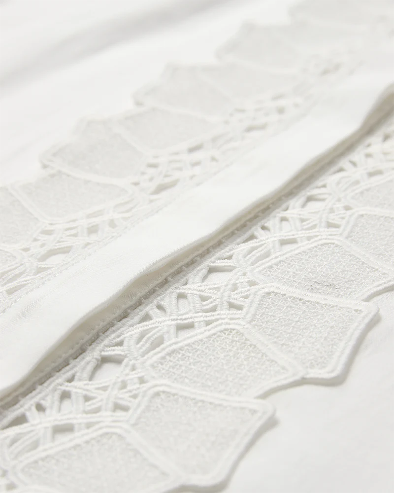 CMMOLLY - SKJORTE MED CUT-AND-SEW LACE - HVID