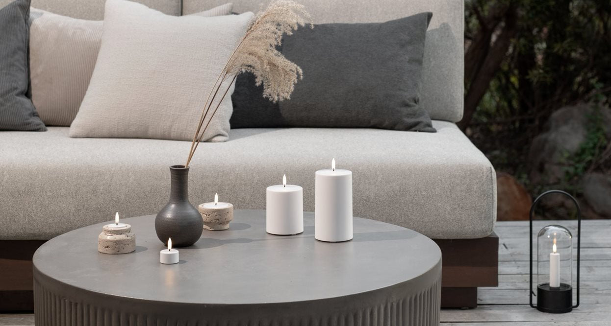 Outdoor Pillar Candle Smooth W8,4 x H15 cm